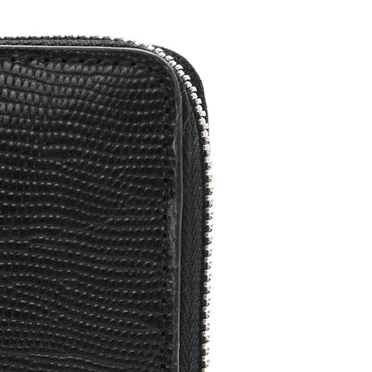 Alexander McQueen Calfskin Lizard Embossed Skull Continental Zip Wallet Black 7 of 7