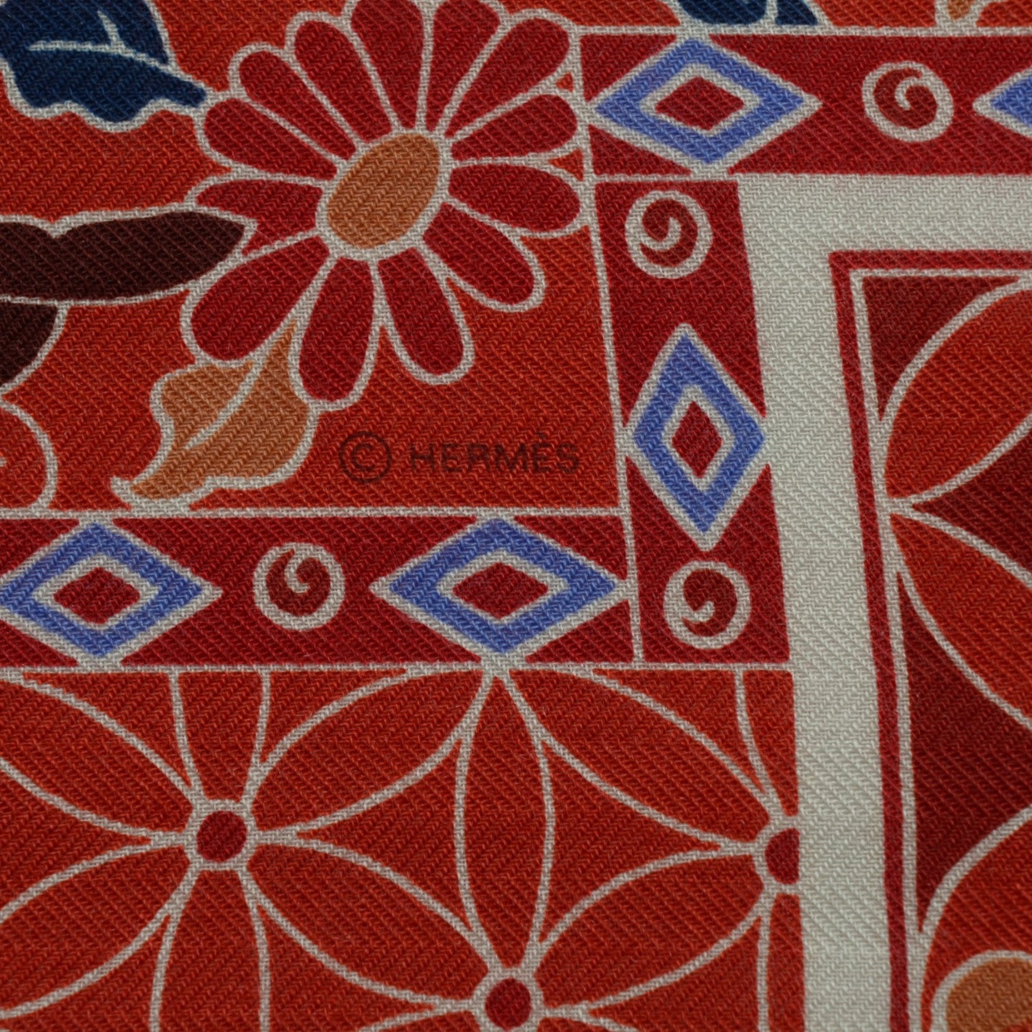 Cashmere Silk Collections Impériales Scarf 140 Rosepale Corail Bleu