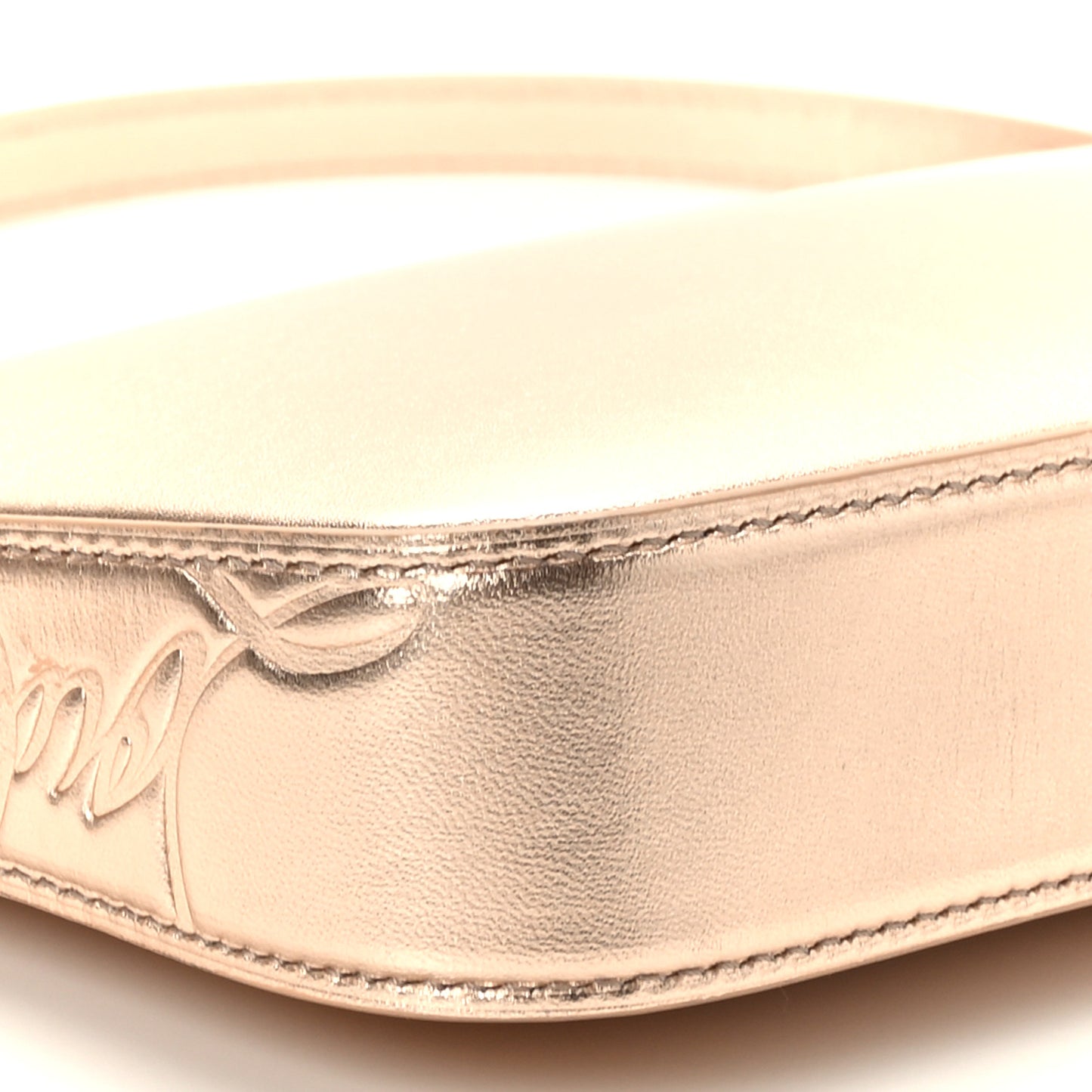Metallic Nappa Loubila Shoulder Bag Leche