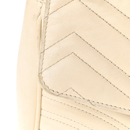 Gucci Calfskin Matelasse Medium GG Marmont Shoulder Bag White 14 of 15