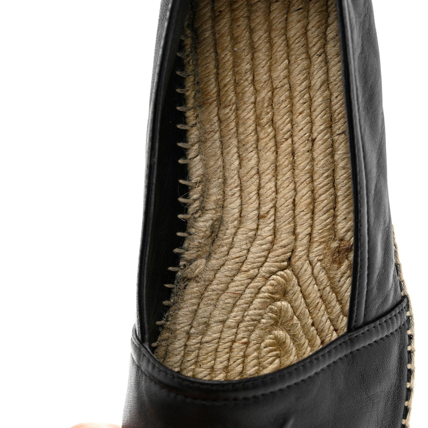 Lambskin Monogram Espadrilles 37.5 Black