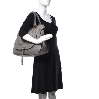 Chloe Calfskin Large Marcie Satchel Cashmere Grey 2 of 10