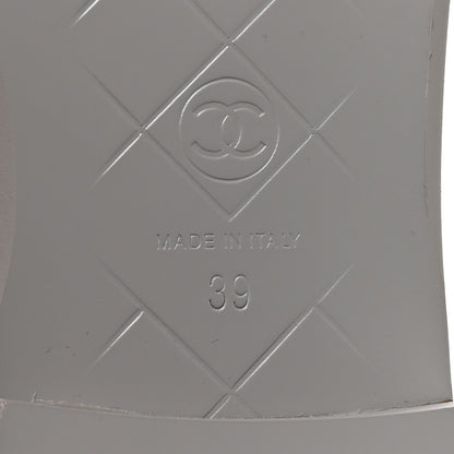 Chanel Lambskin Quilted CC Turnlock Loafers 39 Grey 7 of 8