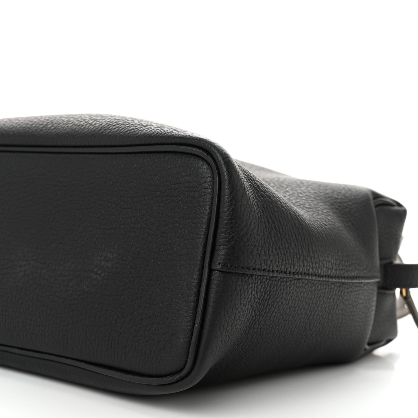 Calfskin Small Soft Cube Satchel Black Khaki