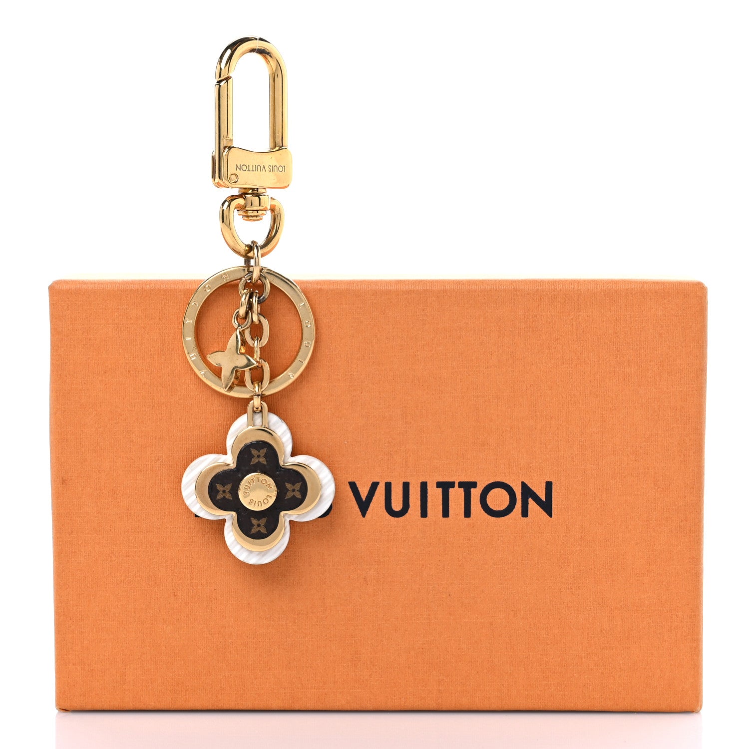 Louis Vuitton Monogram Epi Blooming Flowers Bag Charm Key Holder White 4 of 4
