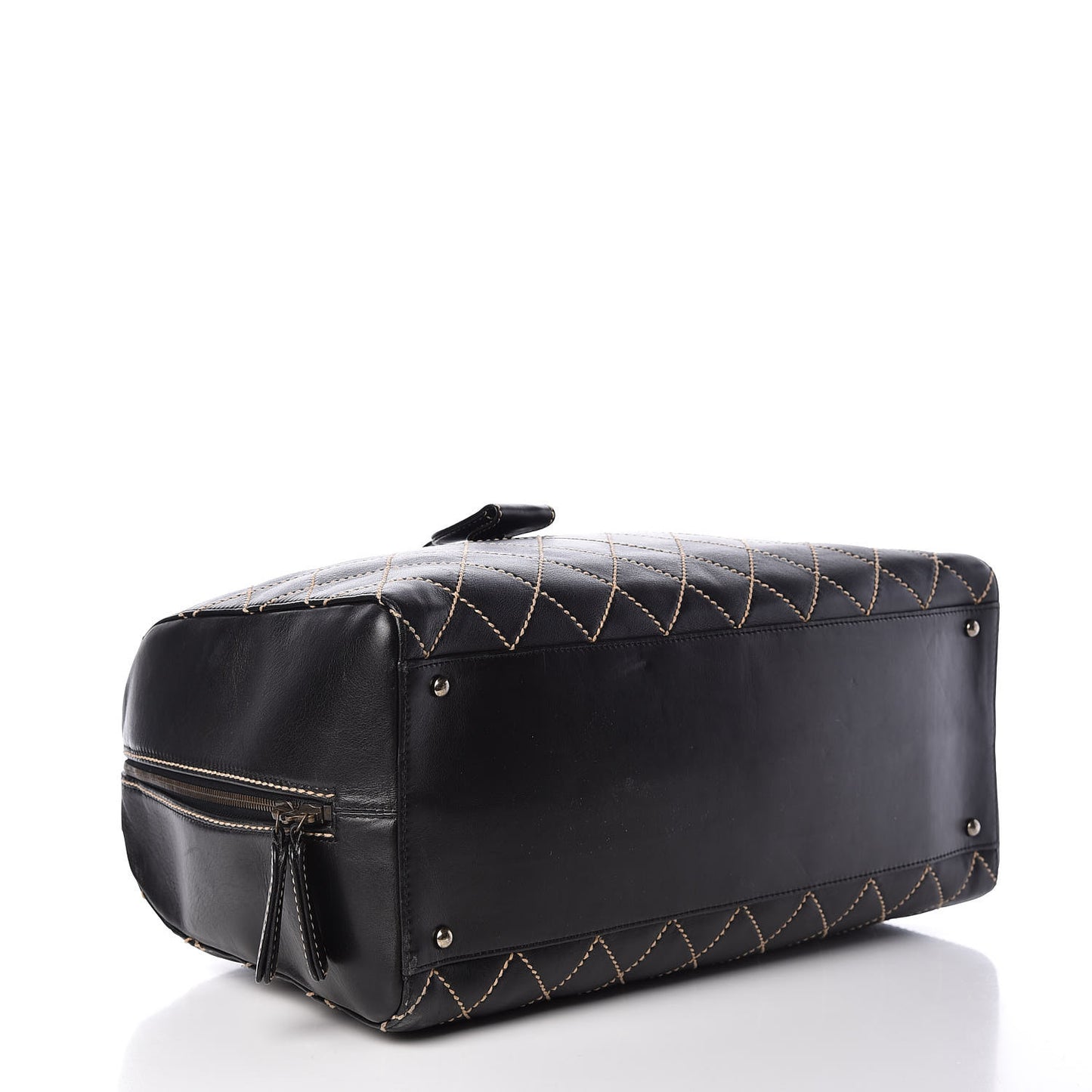 Calfskin Wild Stitch Duffel Bag Black