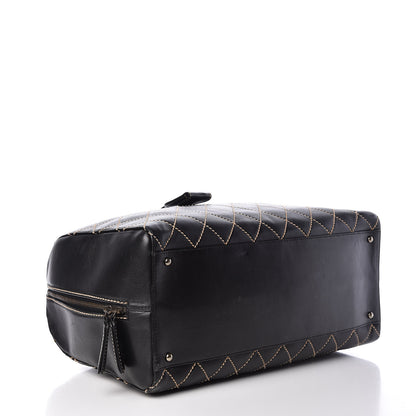 Chanel Calfskin Wild Stitch Duffel Bag Black 5 of 12