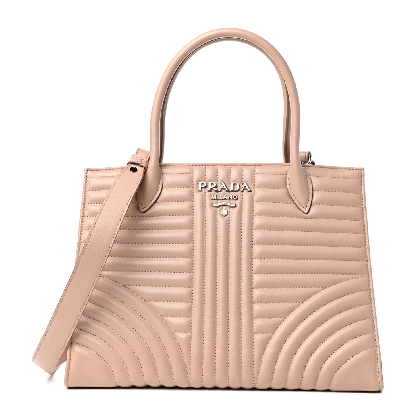 Soft Calfskin Impunture Diagramme Tote Cipria
