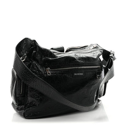 Balenciaga Agneau Arena Superbusy Messenger Bag Black 3 of 10