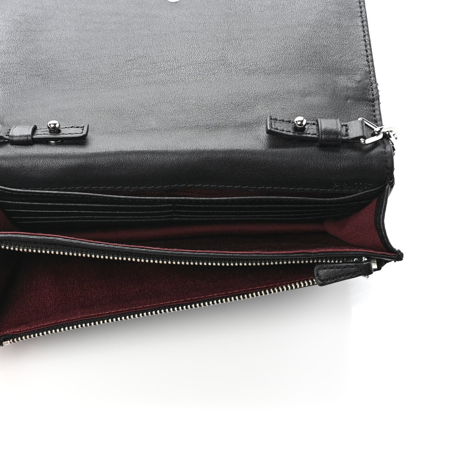Marc Jacobs Calfskin Quilted Long Wallet Bag Black 5 of 10