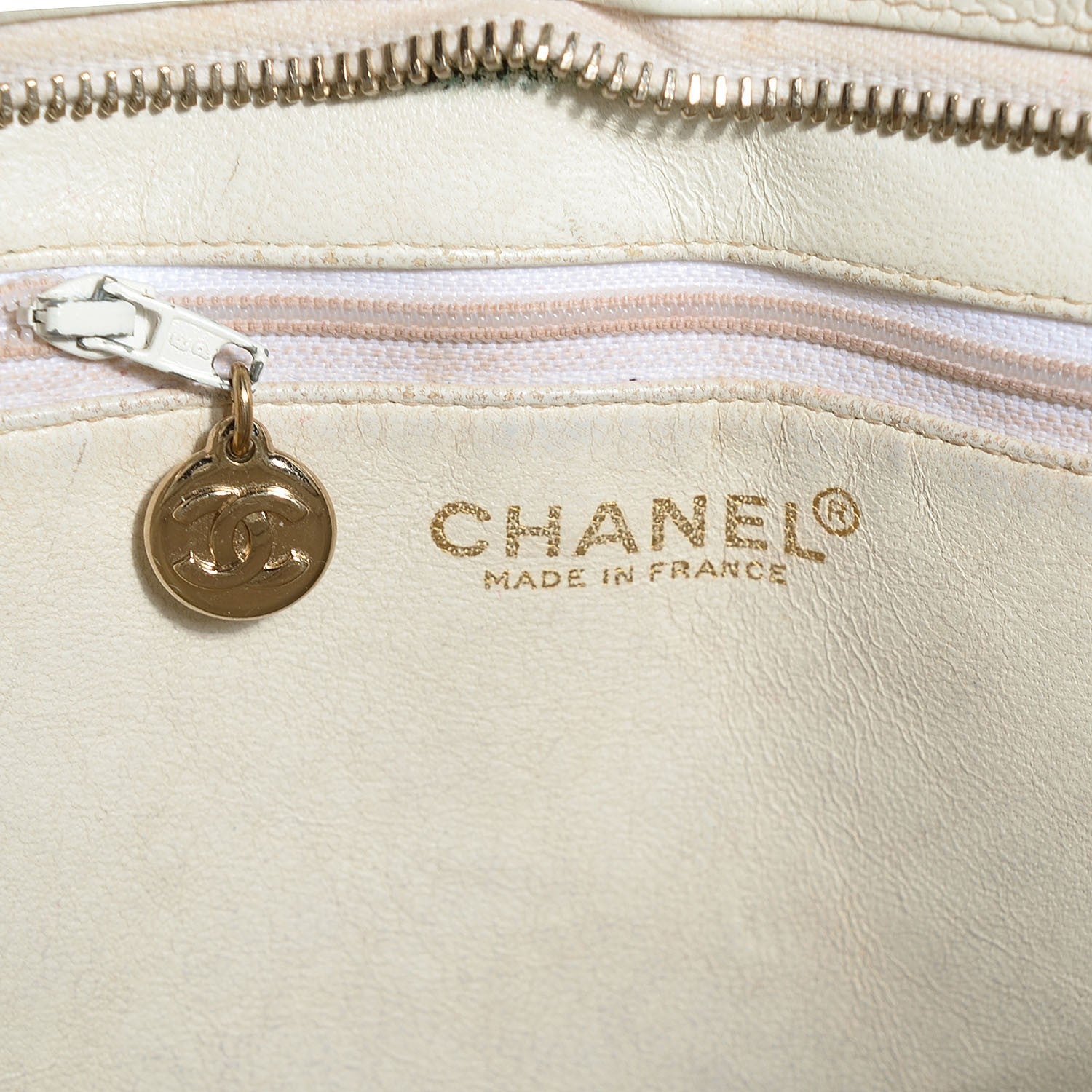 Chanel Caviar Quilted Medallion Tote White 6 of 7