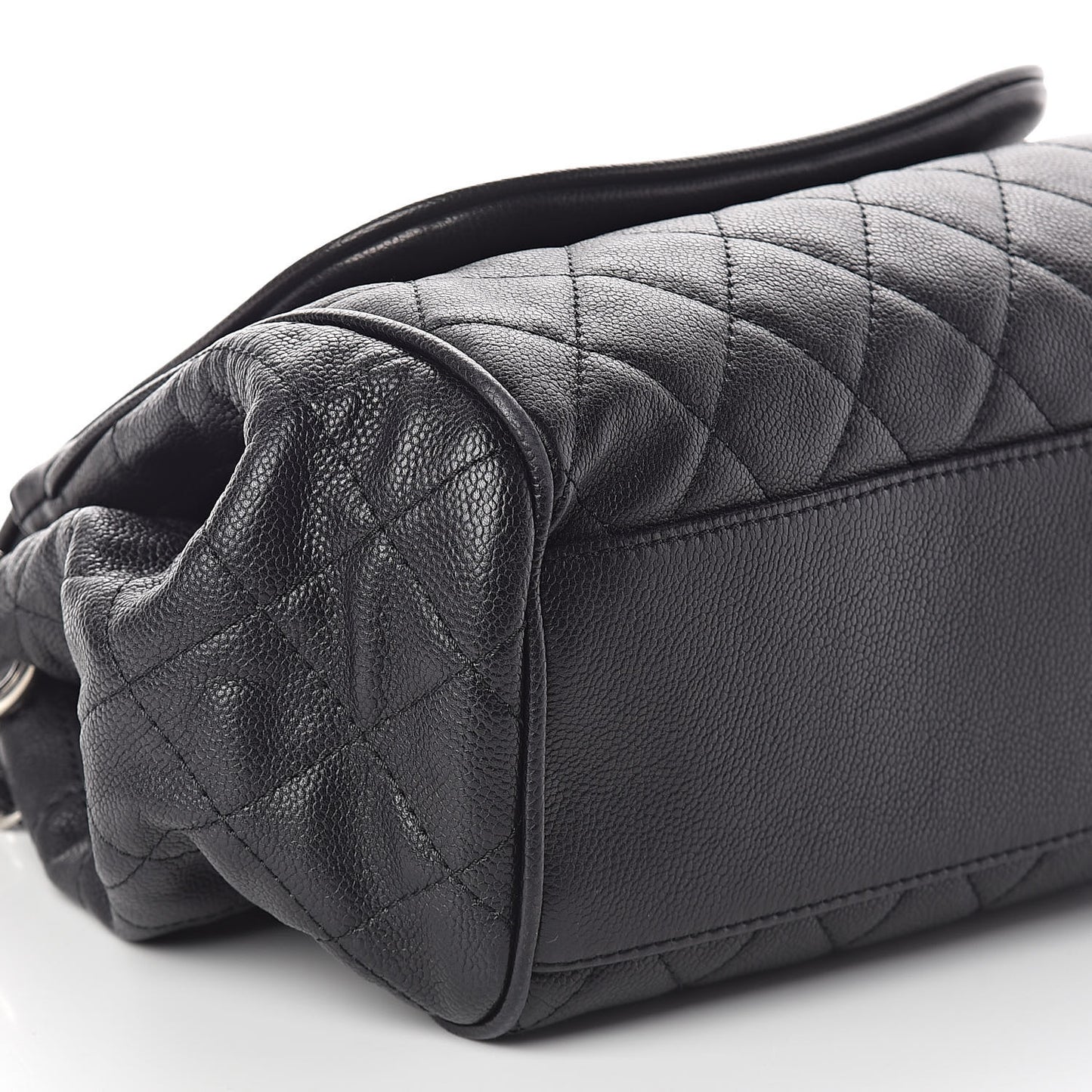 Caviar Quilted Timeless Accordion Flap Black