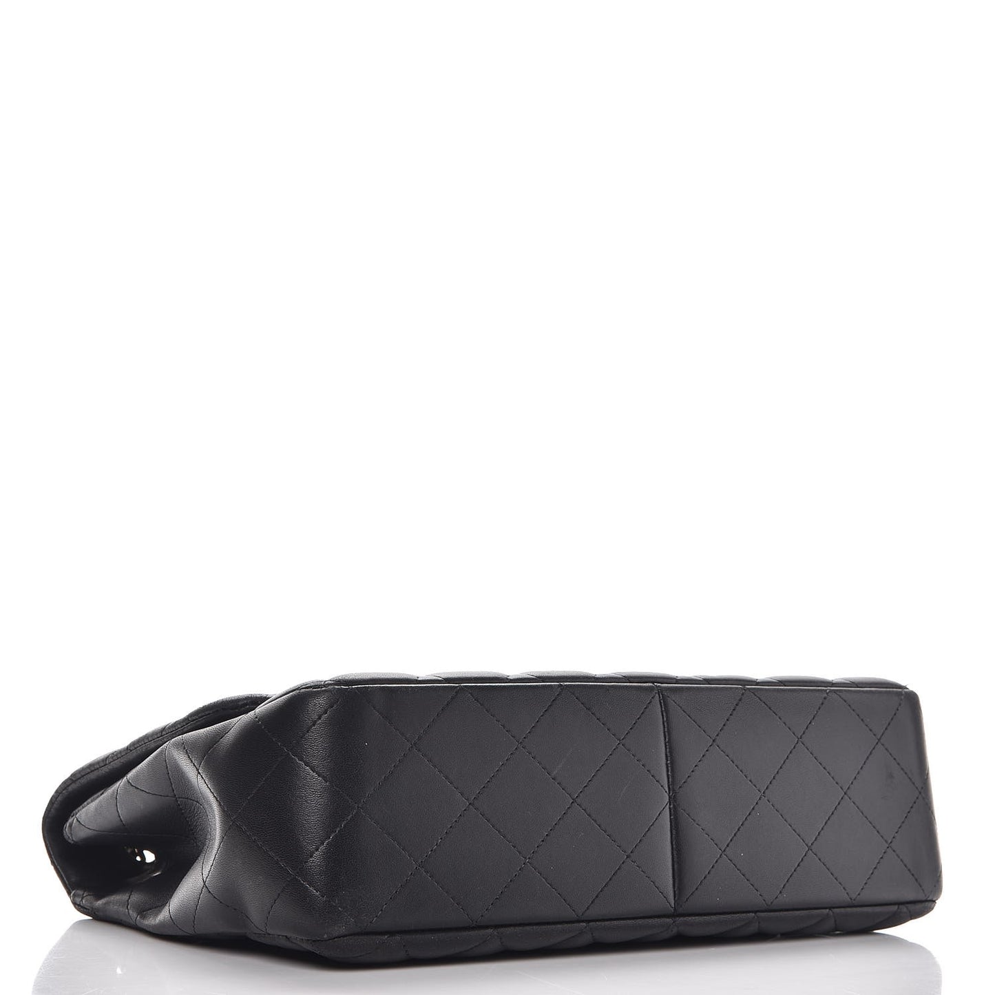 Lambskin Quilted Jumbo Single Flap Black