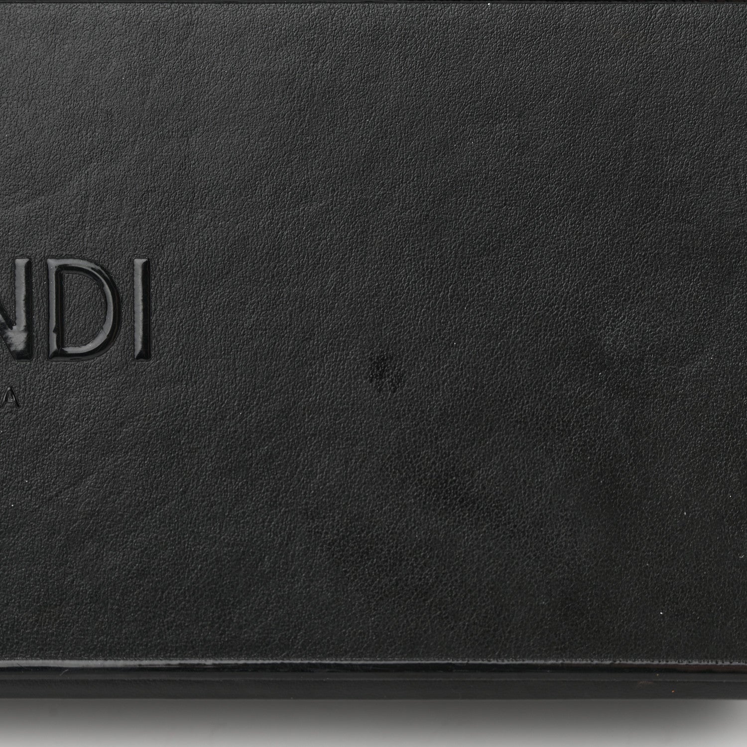 Fendi Vitello Grace Light Logo Horizontal Box Crossbody Bag Black 14 of 17