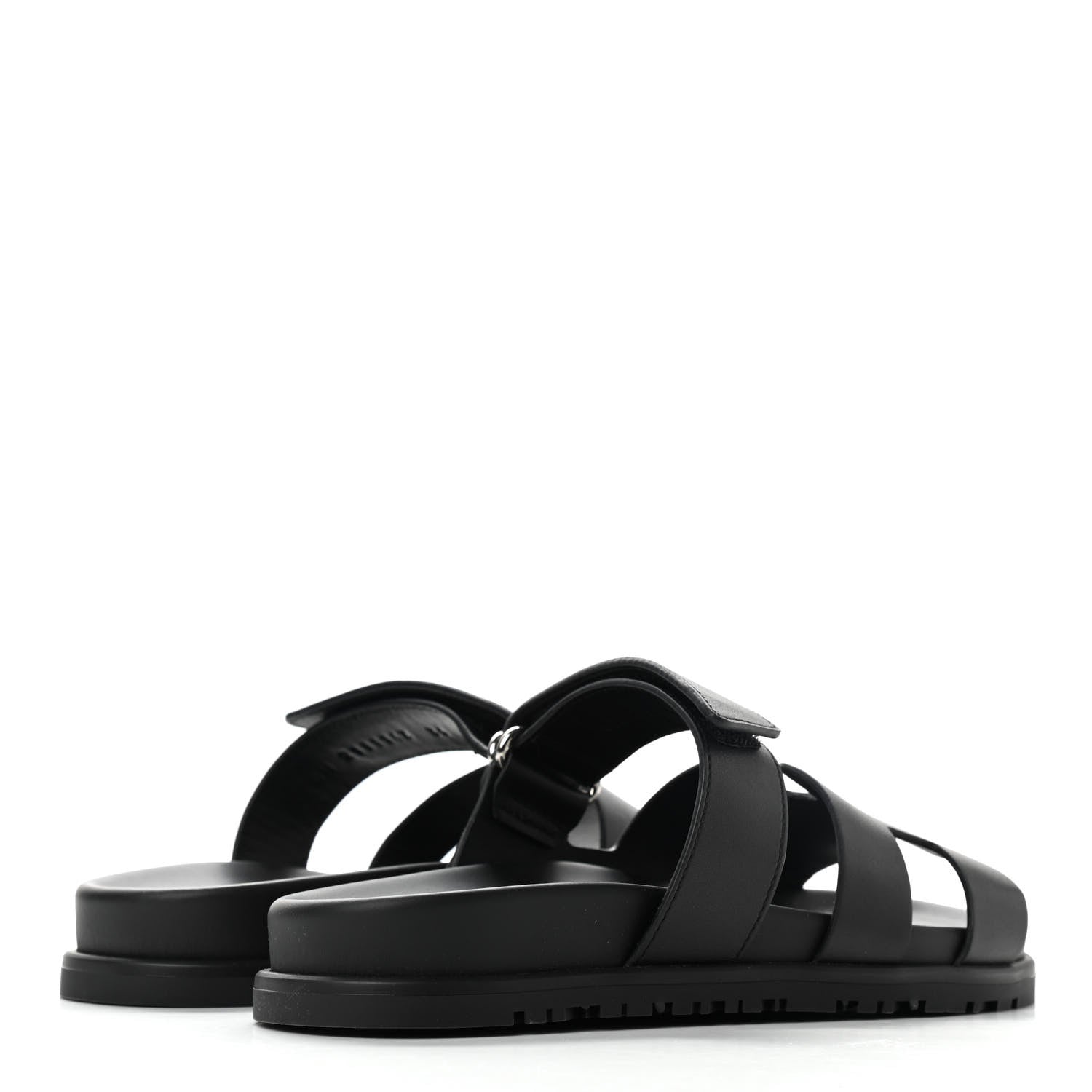 Hermes Calfskin Womens Chypre Sandals 36 Black 4 of 9