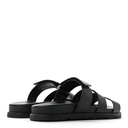 Hermes Calfskin Womens Chypre Sandals 36 Black 4 of 9
