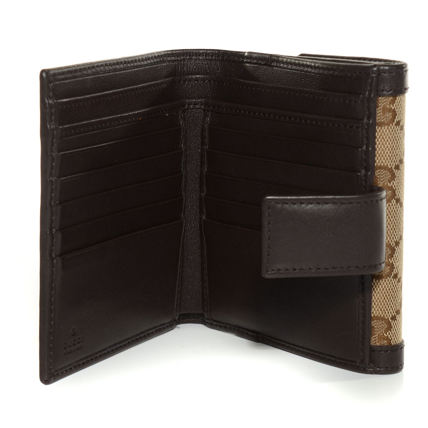 Monogram Margaux Calfskin Sukey French Flap Wallet Beige Ebony Cocoa