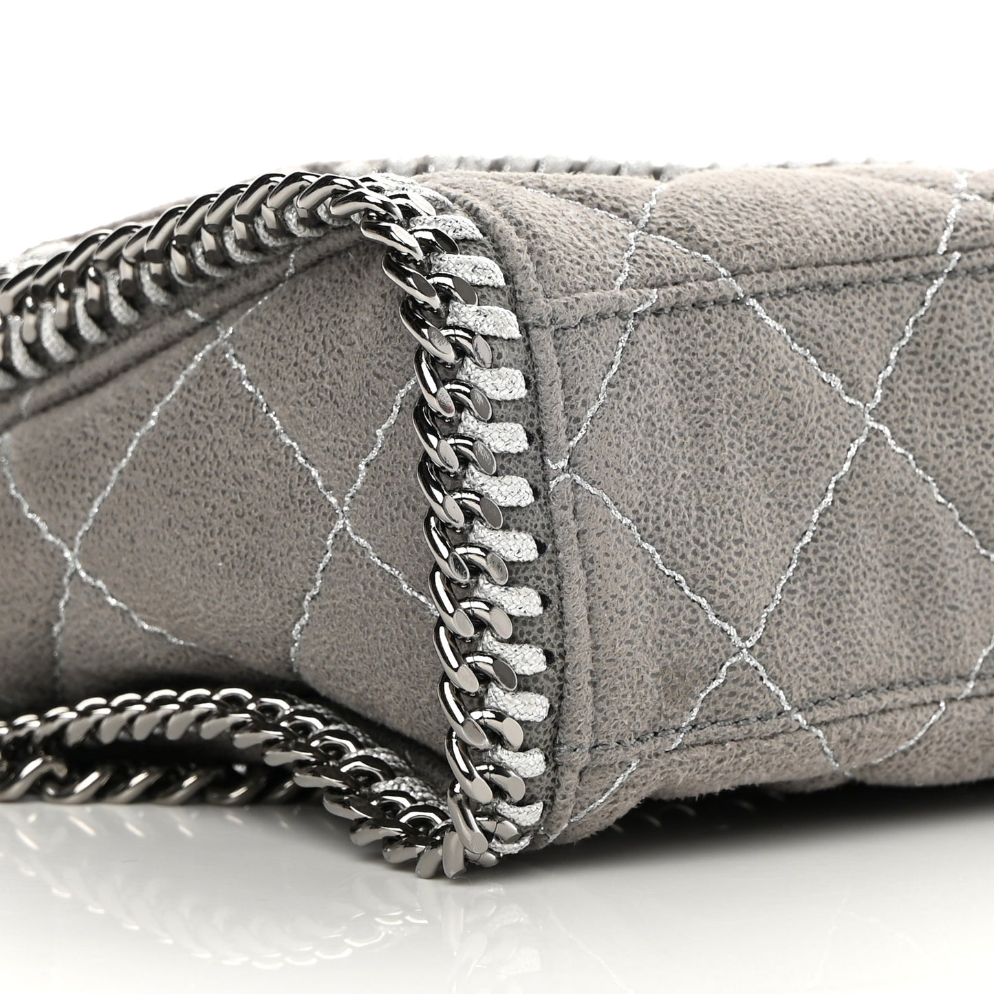 Shaggy Deer Quilted Mini Falabella Grey