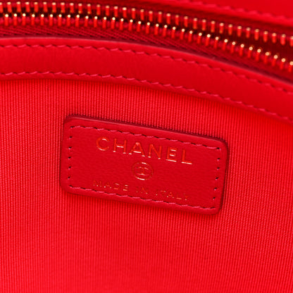 Chanel Lambskin Quilted Medium Cosmetic Case Fuchsia 6 of 8