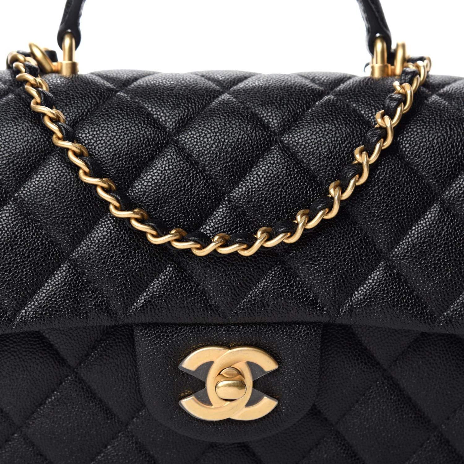 Chanel Caviar Quilted Mini Top Handle Rectangular Flap Black 10 of 11