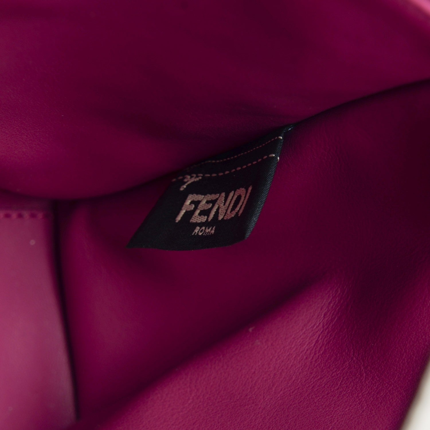 Fendi Vitello Dolce Century Petite 2Jours Tote Grigio Polvere Ciclamino 9 of 9