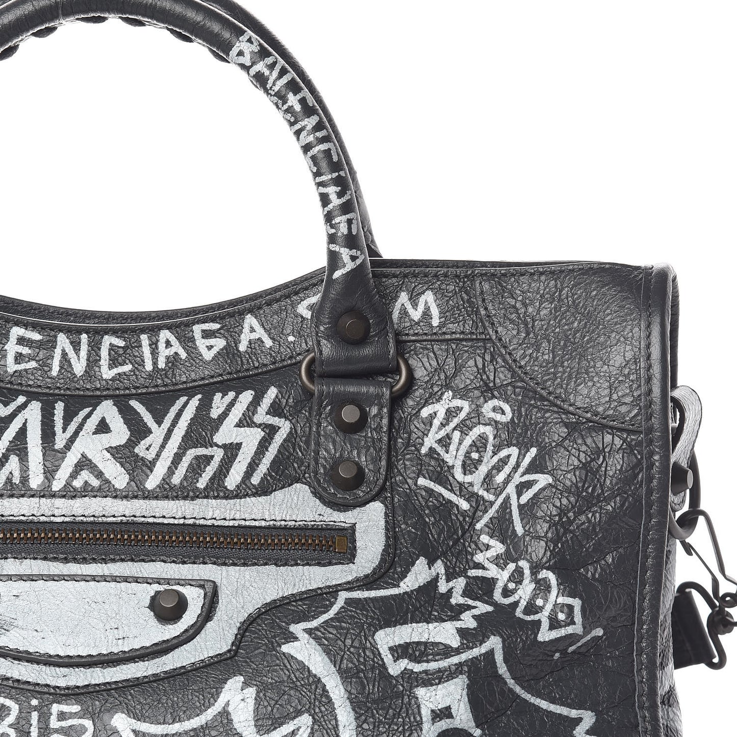 Agneau Arena Graffiti All Over Classic Hardware City Gris Fossile White