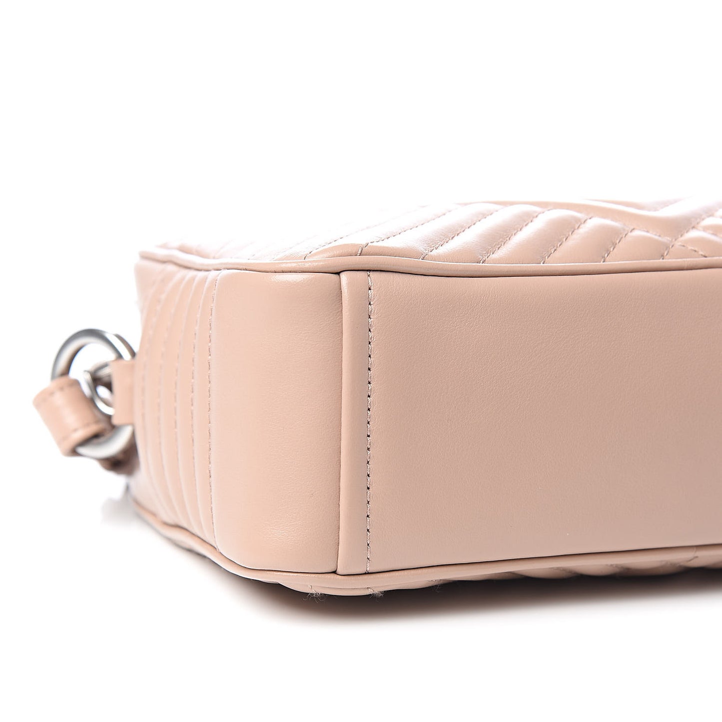 Soft Calfskin Chevron Diagramme Crossbody Bag Cipria
