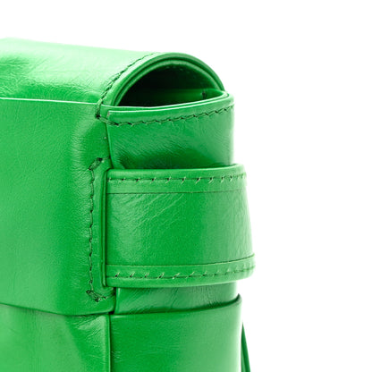 Bottega Veneta Paper Calfskin Intreccio Cassette Belt Bag Parakeet 12 of 13