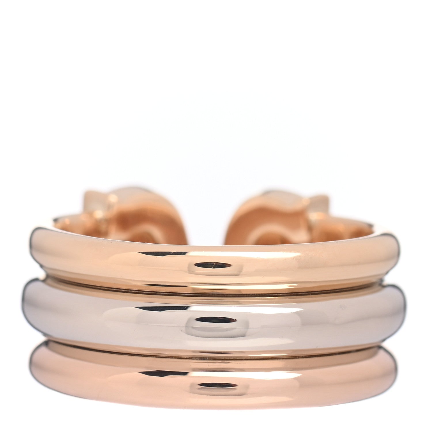 Cartier 18K Pink Yellow White Gold 8mm C De Cartier Ring 49 4.75 4 of 5