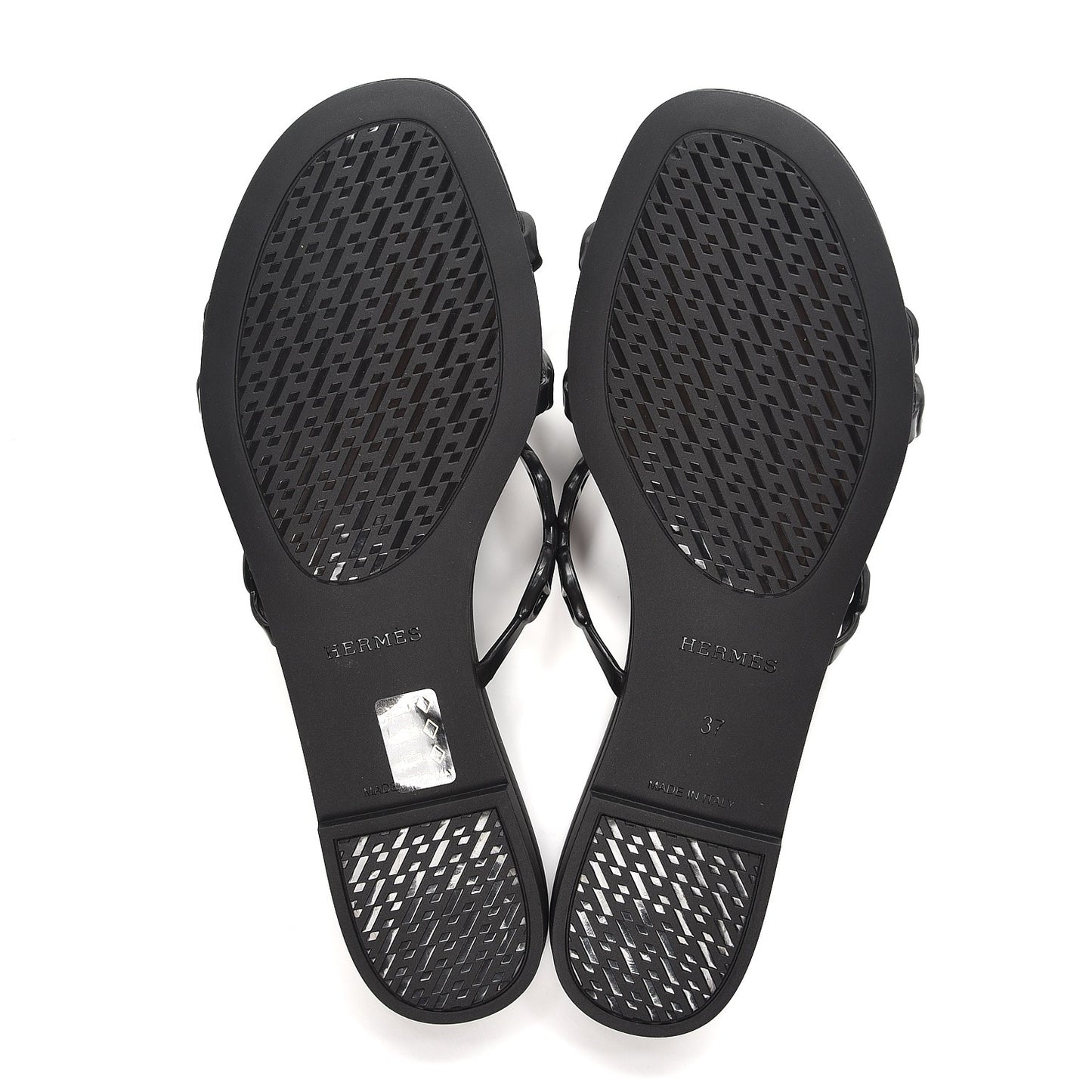 Rubber Chaine d'Ancre Rivage Sandals 37 Black