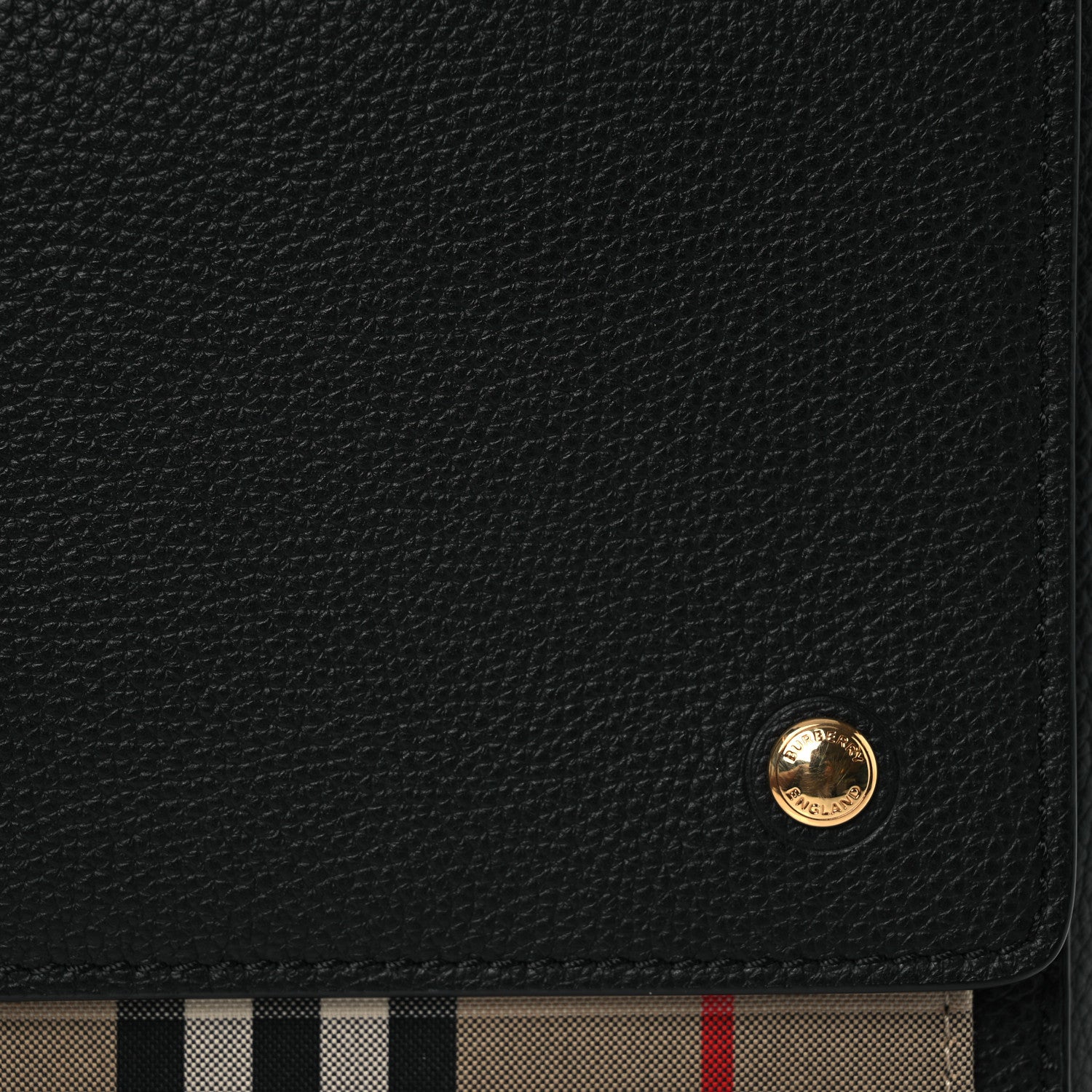 Burberry Grainy Calfskin Vintage Check Note Crossbody Bag Black 8 of 10