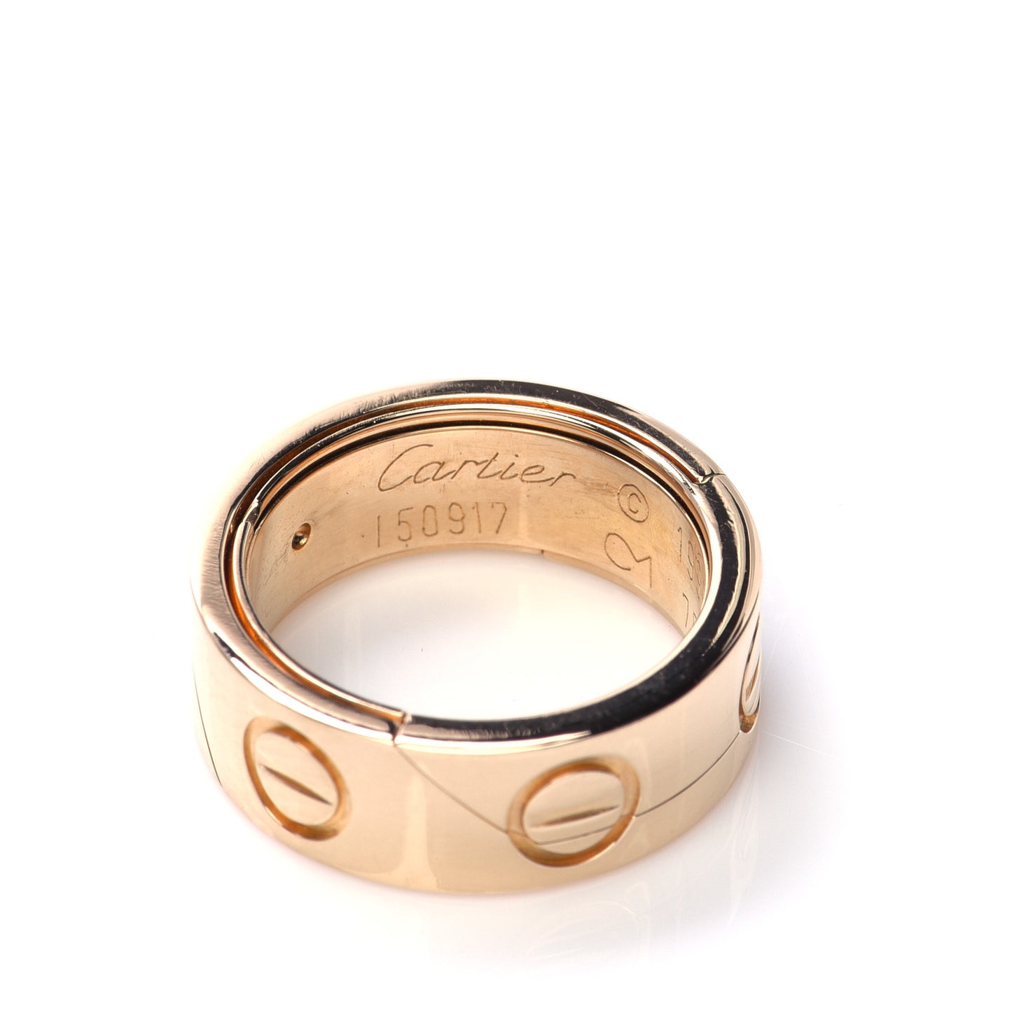 18K Yellow Gold 7mm Astro LOVE Ring 50 5.25