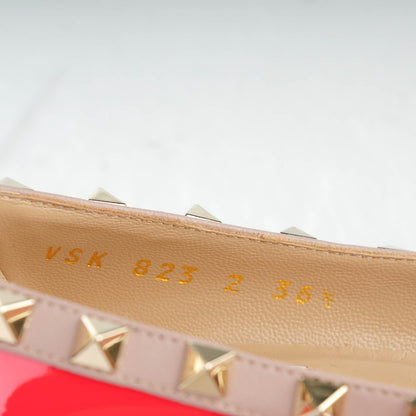 Valentino Garavani Patent Rockstud 70mm Wedges 36.5 Fragola Poudre 7 of 8