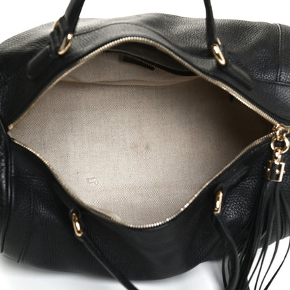 Gucci Pebbled Calfskin Medium Soho Boston Black 5 of 14