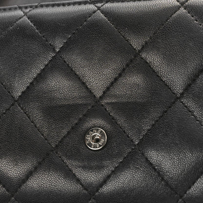 Chanel Lambskin Quilted Large Flap Wallet Black 13 of 13