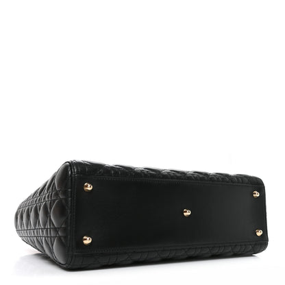 Christian Dior Lambskin Cannage Large Lady Dior Black 4 of 9