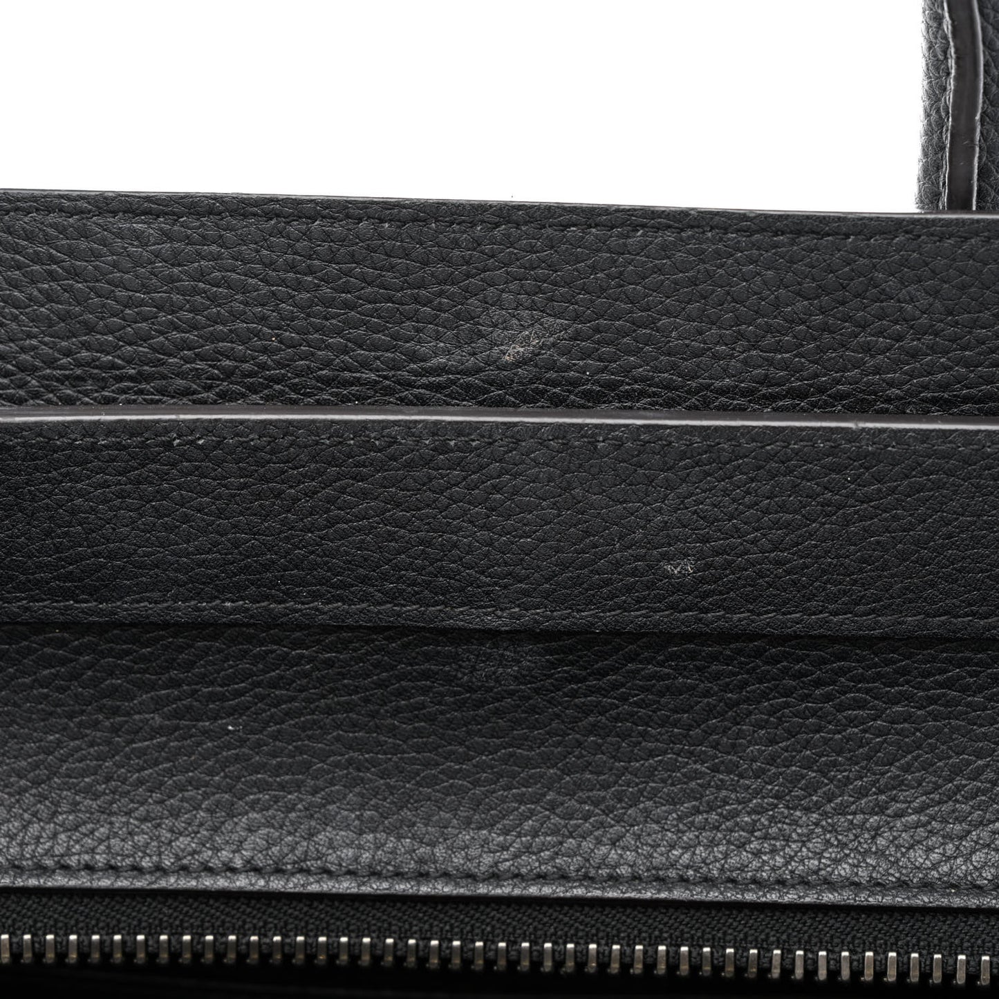 Drummed Calfskin Mini Luggage Black