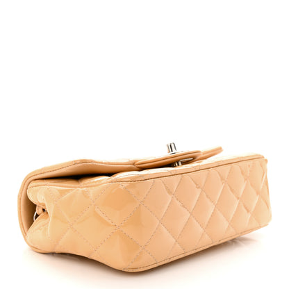 Chanel Patent Calfskin Quilted Mini Rectangular Flap Beige 4 of 13