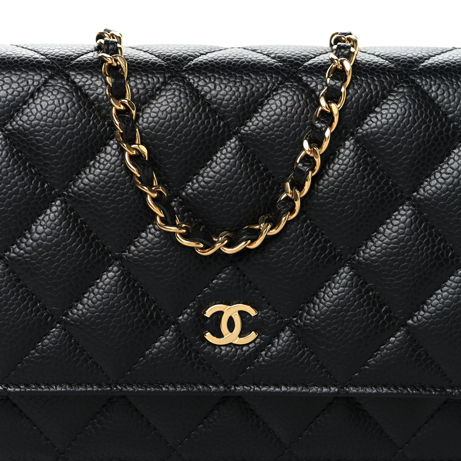 Chanel Caviar Quilted Wallet on Chain WOC Black 9 of 12