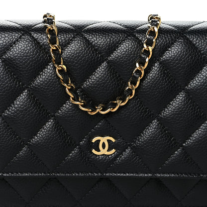 Chanel Caviar Quilted Wallet on Chain WOC Black 9 of 12