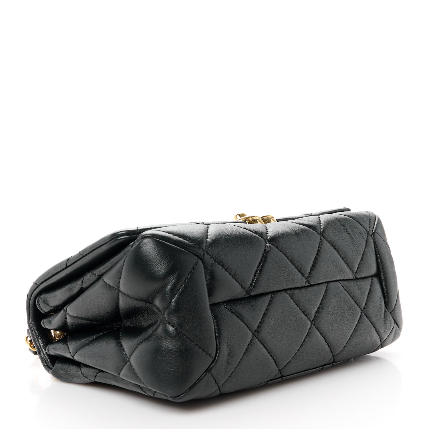 Chanel Lambskin Quilted Small Color Match Flap Black 4 of 10