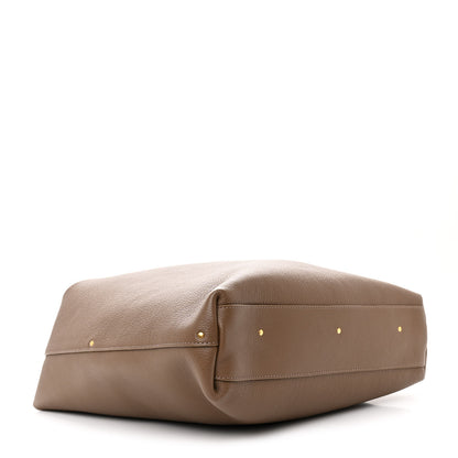 Chloe Grained Calfskin Marcie Hobo Tote Dark Nut 4 of 10