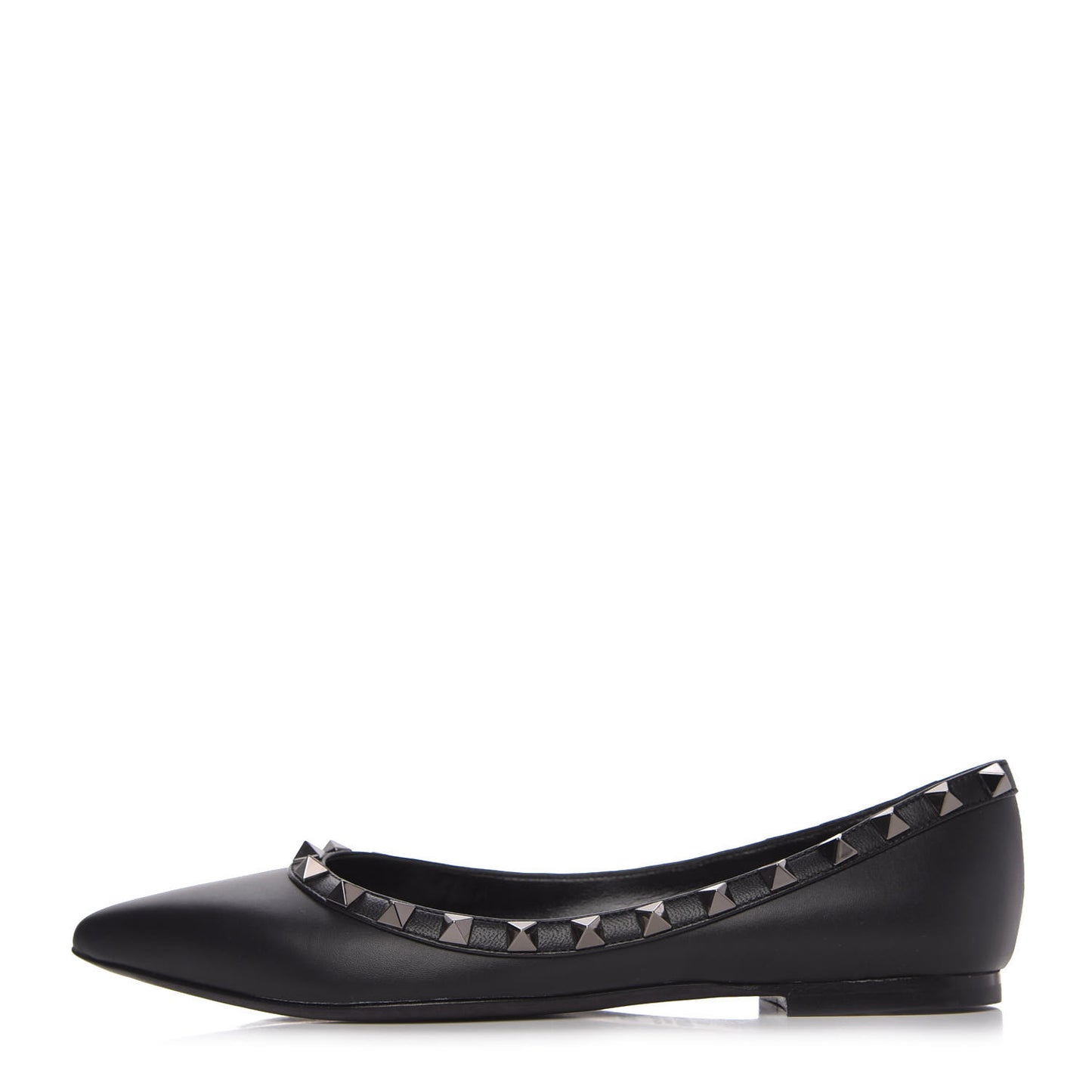 Nappa Rockstud Ballerina Flats 35.5 Black