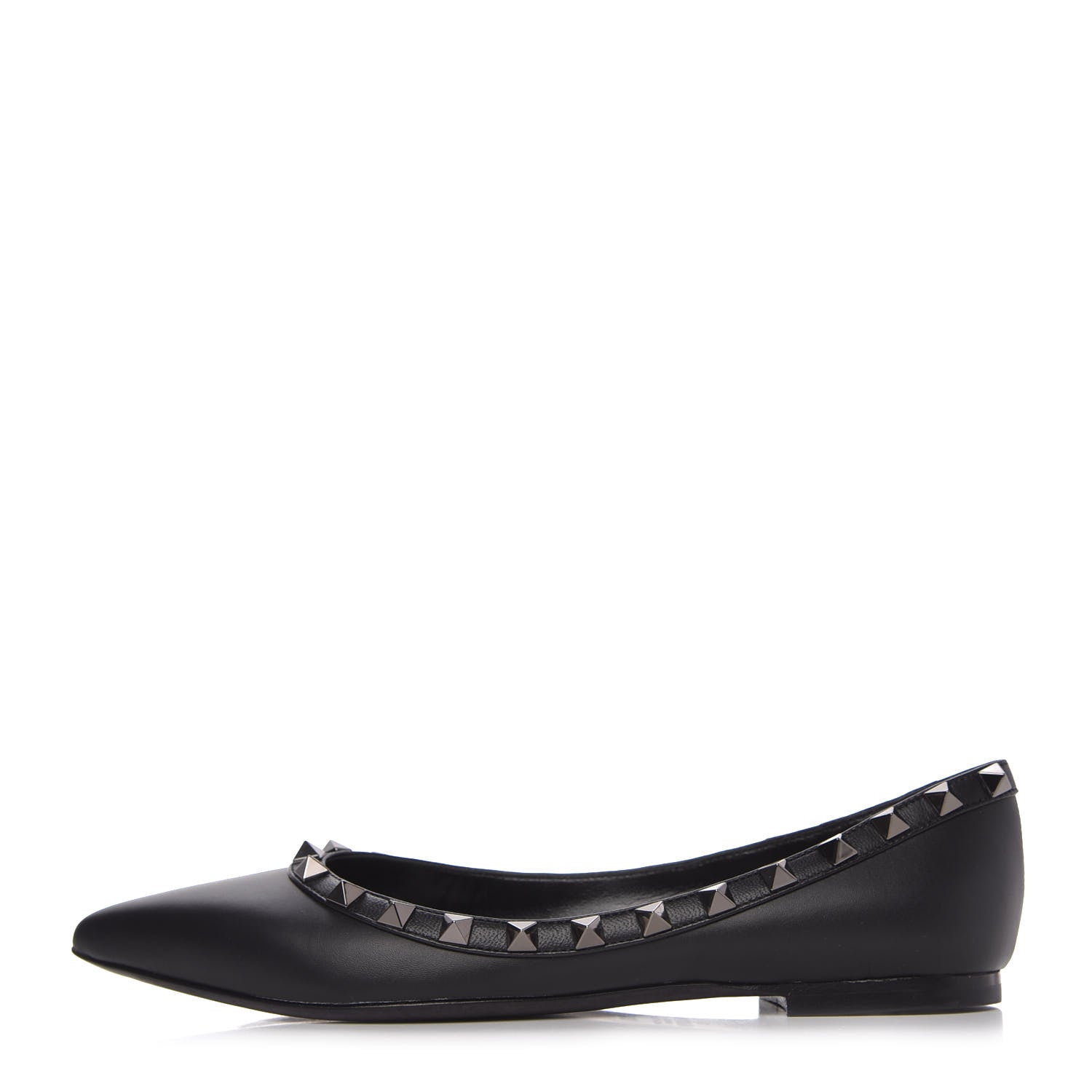 Valentino Garavani Nappa Rockstud Ballerina Flats 35.5 Black 1 of 9