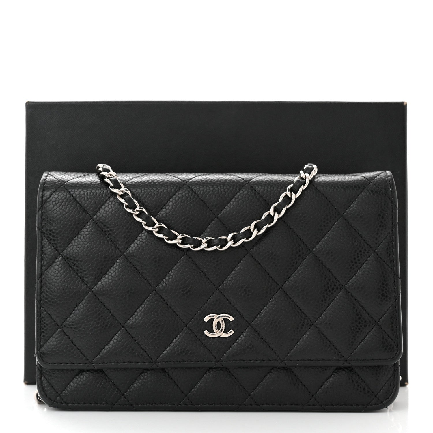 Chanel Caviar Quilted Wallet On Chain WOC Black 12 of 12