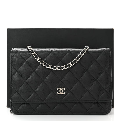 Chanel Caviar Quilted Wallet On Chain WOC Black 12 of 12