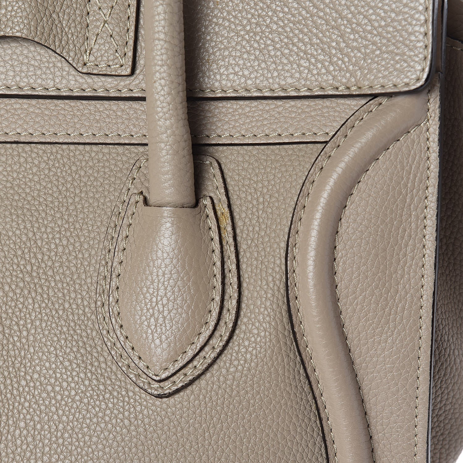 Celine Drummed Calfskin Micro Luggage Dune 10 of 11