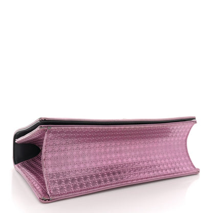 Christian Dior Metallic Patent Micro-Cannage Medium Diorama Flap Bag Pink 4 of 13