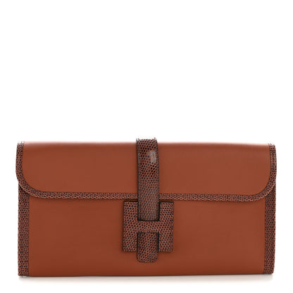 Hermes Swift Lizard Jige Elan Touch 29 Clutch Cuivre 1 of 11