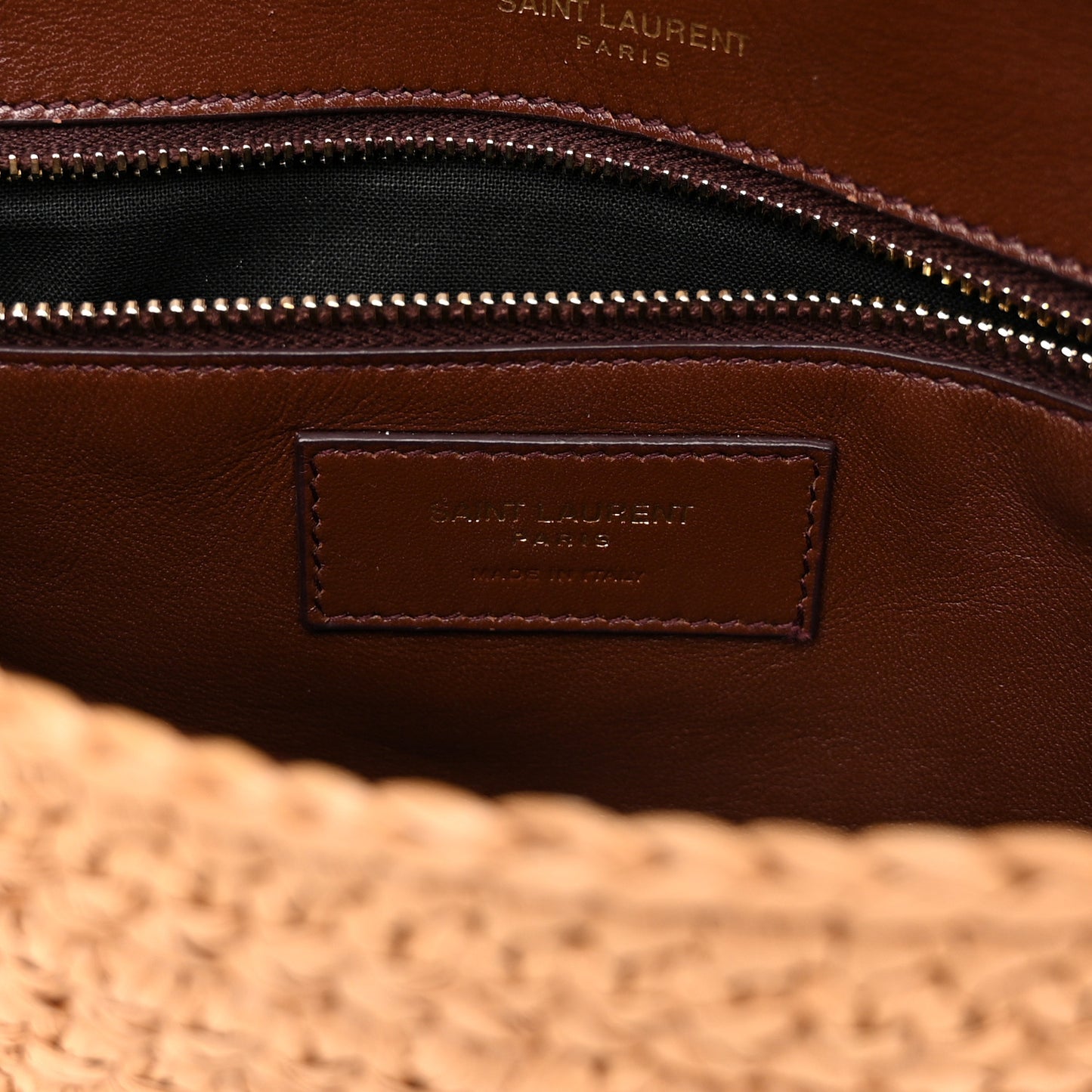 Raffia Monogram Tassel Kate 99 Dark Nude